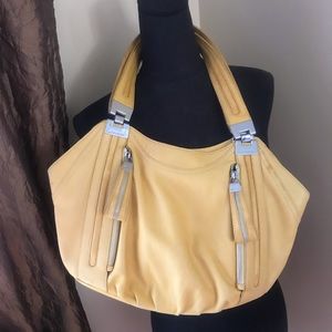 b.Makowsky leather golden sunflower color hobo